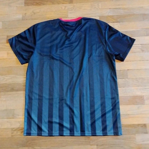 St Louis Cardinals Soccer Jersey Mens XL Blue Striped Short Sleeve MLB Baseball - Picture 5 of 5